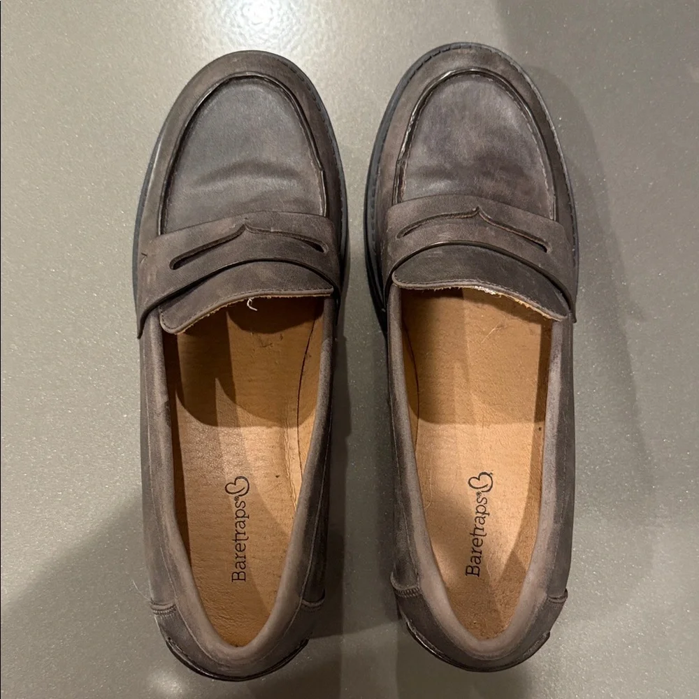 BareTraps Brown Leather Loafers - Picture 5 of 6